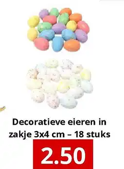 NH Market Decoratieve eieren in zakje 3x4 cm – 18 stuks aanbieding