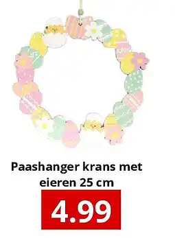 NH Market Paashanger krans met eieren 25 cm aanbieding