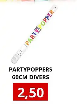 NH Market PARTYPOPPERS 60CM DIVERS aanbieding