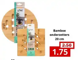 NH Market Bamboe onderzetters 20 cm aanbieding