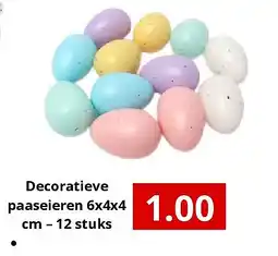 NH Market Decoratieve paaseieren 6x4x4 cm – 12 stuks aanbieding