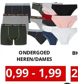 NH Market ONDERGOED HEREN/DAMES aanbieding