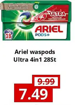 NH Market Ariel waspods Ultra 4in1 28St aanbieding