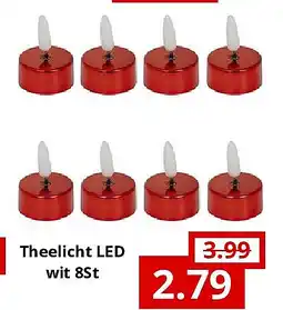 NH Market Theelicht LED wit 8St aanbieding