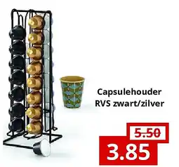 NH Market Capsulehouder RVS zwart/zilver aanbieding