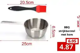 NH Market BBQ strijkborstel met kom aanbieding