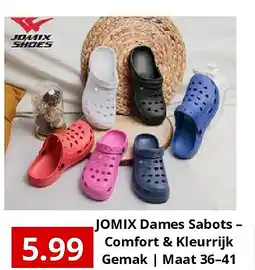 NH Market JOMIX Dames Sabots – Comfort & Kleurrijk Gemak | Maat 36–41 aanbieding