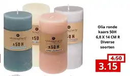 NH Market Olia ronde kaars 50H 6,8 X 14 CM R Diverse soorten aanbieding