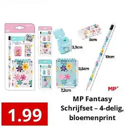 NH Market MP Fantasy Schrijfset – 4-delig,bloemenprint aanbieding