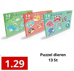 NH Market Puzzel dieren 13 St aanbieding