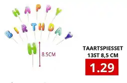 NH Market TAARTSPIESSET 13ST 8,5 CM aanbieding