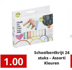 NH Market Schoolbordkrijt 24 stuks – Assorti Kleuren aanbieding