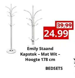 NH Market Emily Staand Kapstok – Mat Wit – Hoogte 178 cm aanbieding