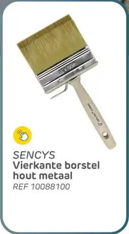 Brico Sencys Vierkante borstel hout metaal aanbieding