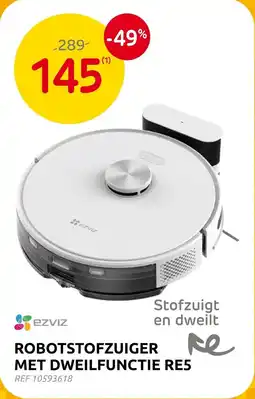 Brico EZVIZ Robotstofzuiger met Dweilfunctie RE5 aanbieding