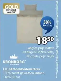 Jysk Lillian Dekbedovertrek aanbieding