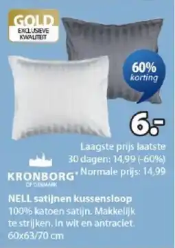 Jysk Nell Satijnen Kussensloop aanbieding