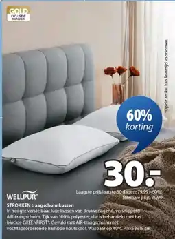 Jysk Wellpur Strokken Traagschuimkussen aanbieding
