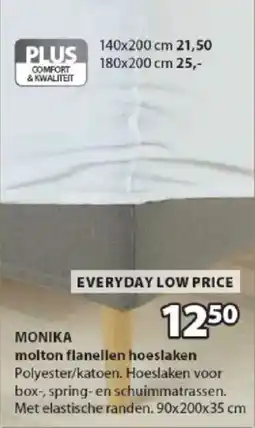 Jysk Monika Molton Flanellen Hoeslaken aanbieding