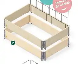 AVEVE Moestuinbak zwart/naturel 120x80cm aanbieding