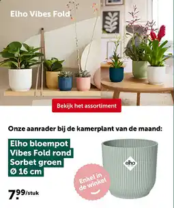 AVEVE Elho bloempot Vibes Fold rond Sorbet groen Ø 16 cm aanbieding
