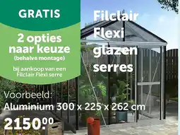 AVEVE Filclair Flexi glazen serres Aluminium 300 x 225 x 262 cm aanbieding