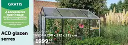 AVEVE ACD glazen serres R204H 298 x 232 x 235 cm aanbieding