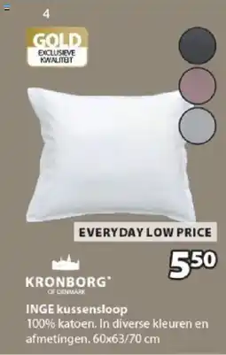 Jysk Kronborg Inge Kussensloop aanbieding