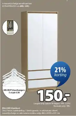 Jysk Billund Kleerkast aanbieding