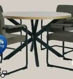 Jysk Nortoft TafeTafel: Deco fineer en staal aanbieding