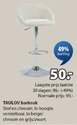 Jysk Taulov Barkruk aanbieding