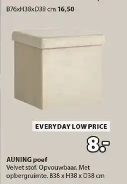 Jysk Auning poef aanbieding