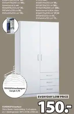 Jysk Fandrup kleerkast aanbieding