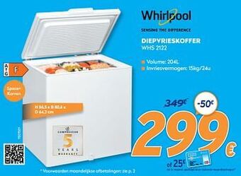 Krëfel Whirlpool diepvrieskoffer whs 2122 aanbieding