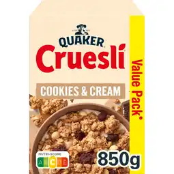 Albert Heijn Quaker Cruesli cookies & cream value pack aanbieding