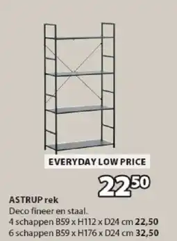 Jysk Astrup rek 4 schappen aanbieding