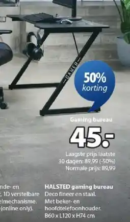 Jysk Halsted gaming bureau aanbieding