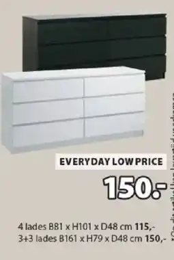 Jysk Limfjorden commode 3+3 lades aanbieding