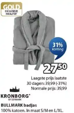 Jysk Kronborg bullmark badjas aanbieding