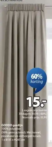 Jysk Goddo gordijn aanbieding