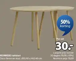Jysk Munkebo tafelset aanbieding