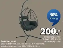 Jysk Bork hangstoel aanbieding