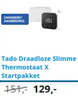Coolblue Tado Draadloze Slimme Thermostaat X Startpakket aanbieding