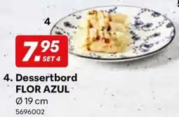 Supra Bazar Flor Azul Dessertbord aanbieding