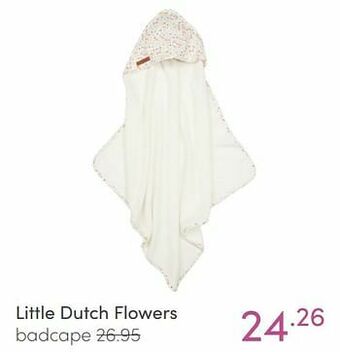 Baby & Tiener Little dutch flowers badcape aanbieding
