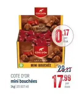 Horeca totaal Côte d'or mini bouchées aanbieding