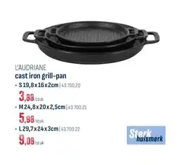 Horeca totaal L'audriane cast iron grill-pan aanbieding