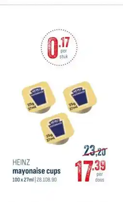 Horeca totaal Heinz mayonaise cups aanbieding