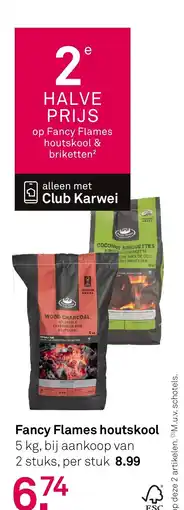 Karwei Fancy Flames houtskool aanbieding