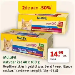 Maxi Zoo MultiFit natvoer kat 48 x 100 g aanbieding